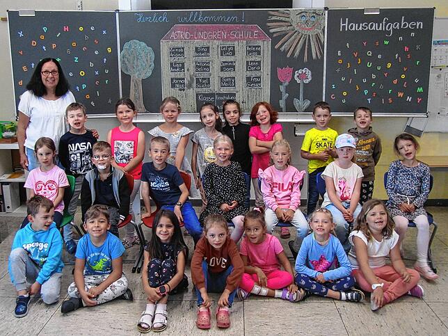 Die Klasse 1a der Astrid-Lindgren-Schule Dauchingen mit Klassenlehrerin Marianne Giesser.