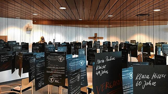 91 Patienten des ehemaligen Fürst-Carl-Landeskrankenhaus-Sigmaringen wurden nach Grafeneck bei Gomadingen, Landkreis Reutlingen verlegt ...