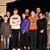 Schulsozialarbeiterin Margerit Haas (von links), Rüdiger Erk, Emanuel, Maika Metcalf, Martin, Leonie, Carina Weirather, Leon, Michael ...