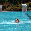 Jutta Neißer war eine von sieben Schwimmern, die am Freitag zum Anschwimmen in das Waldfreibad Höchenschwand-Häusern kamen.