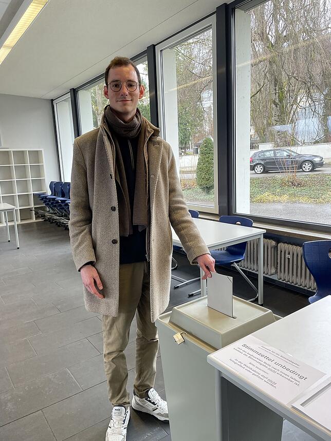 Direktkandidat Jan-Lukas Schmitt (Kandidat der Grünen am Hochrhein) hat in Waldshut gewählt. | Bild: privat