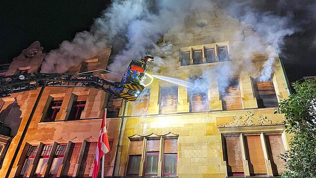(Archivfoto) In der Nacht auf den 25. Juli 2024 und in den vier folgenden Tagen waren Feuerwehrleute aus Konstanz, den umliegenden ...