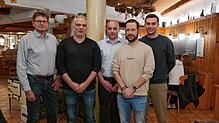Mitglieder des Vorstands (von links): Peter Hatzing (Förderverein), Andreas Schneider, Benedikt Caspari, Johannes Jöchle und Daniel ...