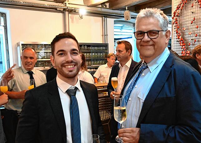 Bürgermeister Christoph Stolz und Stefan Burger, Leiter Bauen und Ordnung.