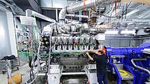 Für die Montage von MTU-Motoren der Baureihe 4000 – unser Bild zeigt einen solchen Motor auf einem Prüfstand – hat der Betriebsrat ...