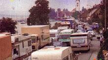 Stoßstange an Stoßstange: Bis in die 90er Jahre war dies ein vertrautes Bild auf der B 31 in den Ortsdurchfahrten von Ludwigshafen und ...