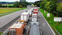 Eine Problemstrecke: die B 33 vor Bad-Dürrheim.