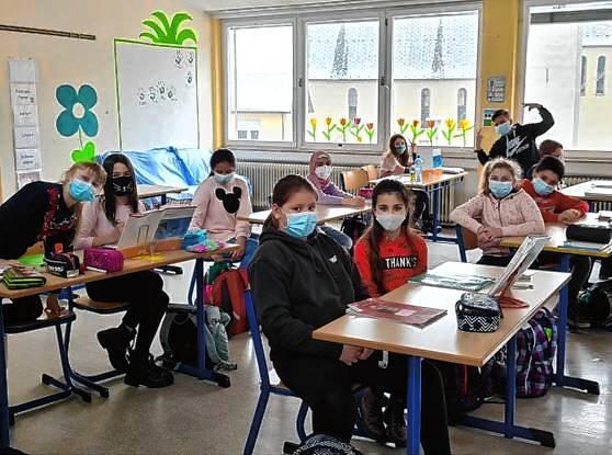 Für die Schüler der weiterführenden Schulen, hier die fünfte Klasse der Grund- und Werkrealschule Eichberg, gilt auch im Unterricht ...