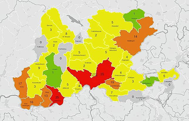 Bild 1: Ticker-Archiv (2): Entwicklungen am Hochrhein und im Südschwarzwald in der Corona-Krise in der Zeit von 1. bis 15. April 2020