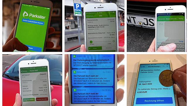 Bild : So funktioniert Parken ohne Münzen mit dem Handyparken: Ein Selbstversuch in sechs Schritten