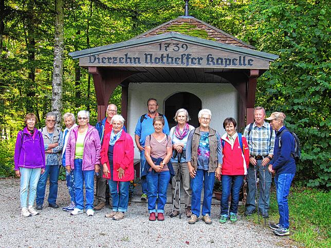 Nach einer gemütlichen Wanderung durch das Dorf war auch die 14-Nothelfer-Kapelle im Käpelle-Wald ein Ziel der Tour.