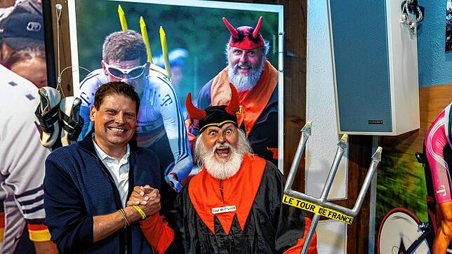 Jan Ullrich bei einem seiner Besuche im Cycling-Museum im Haus des Gastes in Bad Dürrheim. Foto: Hans-Jürgen Götz