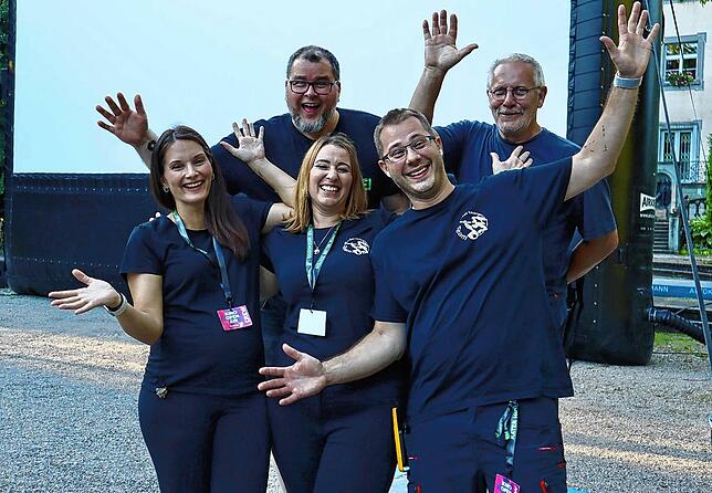 Das Organisationsteam des Tourismus- und Kulturamtes Bad Säckingen Martina Schreck, Thomas Ays, Anna Haas und Timothy Scherer (von ...