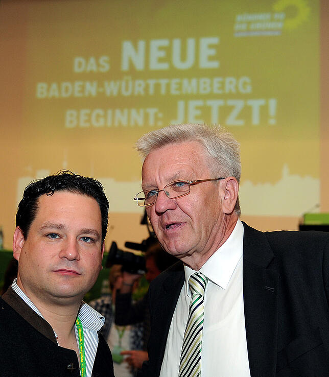 Alexander Bonde 2011 mit dem damals designierten grünen Ministerpräsidenten Winfried Kretschmann