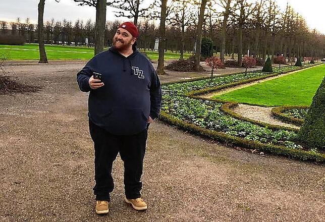 Torsten Münch im Park. Seit der Teilnahme an der Abnehmshow sorgt er für regelmäßige Bewegung.