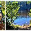 Im Schlühüwanapark führt ein Naturerlebnispfad mit lustigen Holzfiguren, wie diesen Schwarzwälder Totoro, bis zum Schlüchtsee, der zum ...