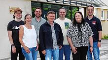 Sie freuen sich über ihren Einzug in den Storzinger Ortschaftsrat (von links): Benjamin Haug, Cornelia Aemilius, Alexander Mors, Bruno ...