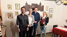 Staatssekretärin Elke Zimmer (Zweite von links) ist zu Besuch beim Grünen-Kreisverband in Waldshut, rechts neben ihr steht der ...