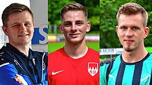 Unsere Hochrhein-Torschützen von diesem Wochenende (von links) Pius Blatter (FC Schlüchttal), Urs Isele (FC Tiengen 08) und Jonas Krumm ...