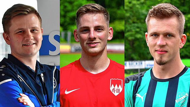 Unsere Hochrhein-Torschützen von diesem Wochenende (von links) Pius Blatter (FC Schlüchttal), Urs Isele (FC Tiengen 08) und Jonas Krumm ...
