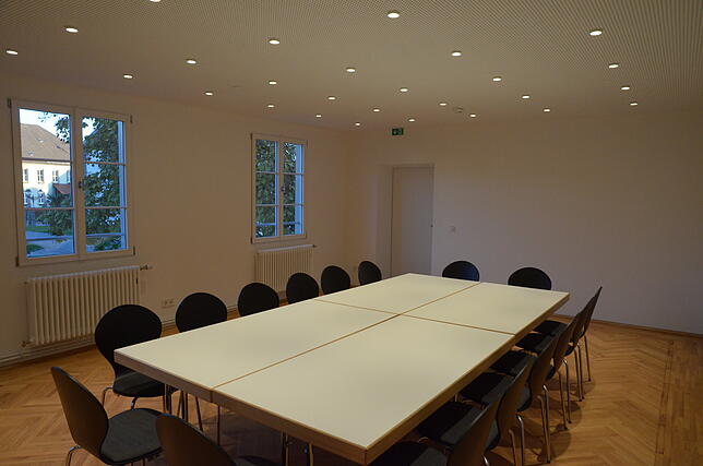 Der kleine Saal steht kleineren Gruppen offen.