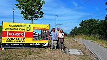 Uwe Buchter, Michael Weeber und Daniela Kühn (von links) befinden sich im Widerstand gegen die Vorhaben der Schweizerischen Bundesbahnen.