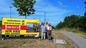 Uwe Buchter, Michael Weeber und Daniela Kühn (von links) befinden sich im Widerstand gegen die Vorhaben der Schweizerischen Bundesbahnen.