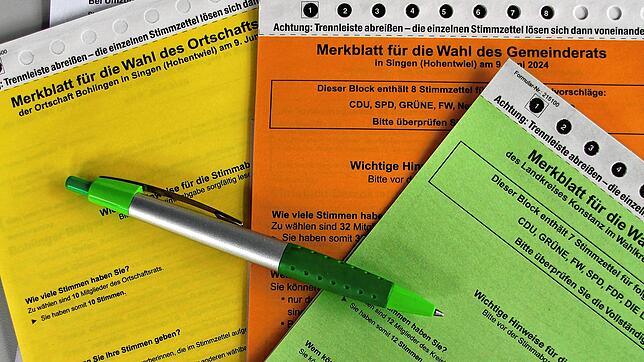 In Singen ist es zu einer Panne bei der Zustellung von Briefwahlunterlagen für die Kommunalwahl am 9. Juni gekommen.