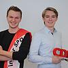 Ein Schulterschluss fürs Foto: Tim Strobel (links) und Tizian Mattes beim Gesprächstermin in der SÜDKURIER-Redaktion.