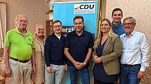 Georg Eisenmann (von links), Marianne Guthoff, Stefan Jäkel, Patrick Pfeiffer, Stefanie  Hilpert-Klarmann, Levin Eisenmann und Thomas ...