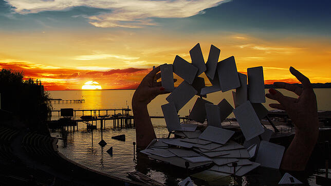 Bregenz, 16.05.2017 Bregenzer Festspiele, Seebuehne, Carmen, Sonnenuntergang. Bild: Lisa Mathis/Bregenzer Festspiele