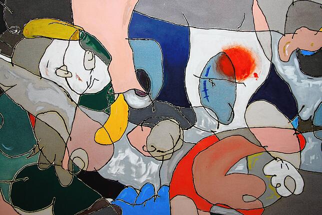 Kraftfelder zwischen Linie und Farbe: „Untitled“ (2019) von Ulrich Okujeni.