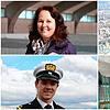 Der Bodensee ist Teil ihres Berufs. Oben, von links: Andrea Lohr, Leiterin der Werksführungen in der Bodensee-Wasserversorgung und ...