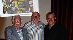 Willi Moosmann, Jürgen Grässlin und Frank Geiger (von links) nach der Lesung im Schloss Schönau. Foto: Michael Gottstein
