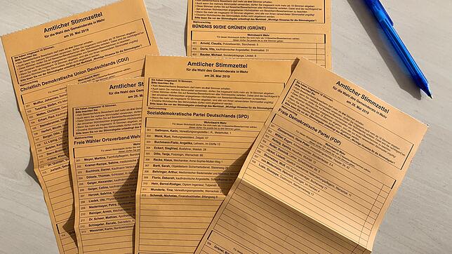 Ein kompliziertes Wahlverfahren: Mit der unechten Teilortswahl beschäftigt sich die Wehrer Einwohnerversammlung am morgigen ...