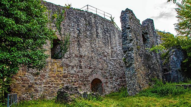 Die Mauern der Ruine Homburg oberhalb von Steißlingen auf einem Archivbild vom August 2021. Auch den Wald zwischen Steißlingen und der ...