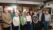 Im Bild von links Wolfgang Förtsch (40 Jahre), Miodrag Timotic (Beirat), Sigrid Förtsch (40 Jahre), Anneliese Keller (25 Jahre), Ingrid ...