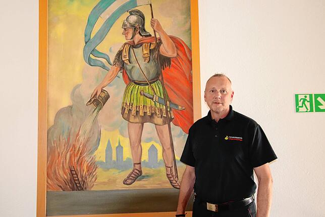 Gesamtkommandant Markus Megerle im Feuerwehrhaus Villingen.