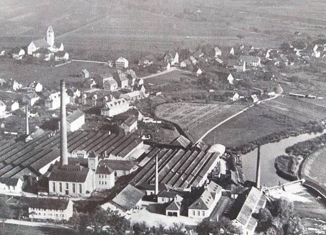 Die Lauffenmühle im Jahr 1929. Bild: Archiv Lauffenmühle, Abbildung in Lauchringer Chronik. Repro Gerhard Schuhmacher