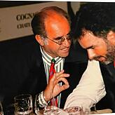 Bertold Siber mit dem Fernsehmoderator und -produzent, Talkmaster, Entertainer und Kochbuchautor Alfred Biolek.