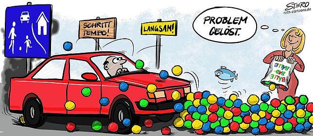 Bild 40: Die Karikatur der Woche: Wie weit weg ist noch zu nah dran?