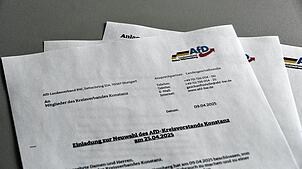 So sieht die Einladung für die Neuwahl des AfD-Kreisvorstandes für den Kreis Konstanz aus. Sie kommt direkt vom Landesvorstand.