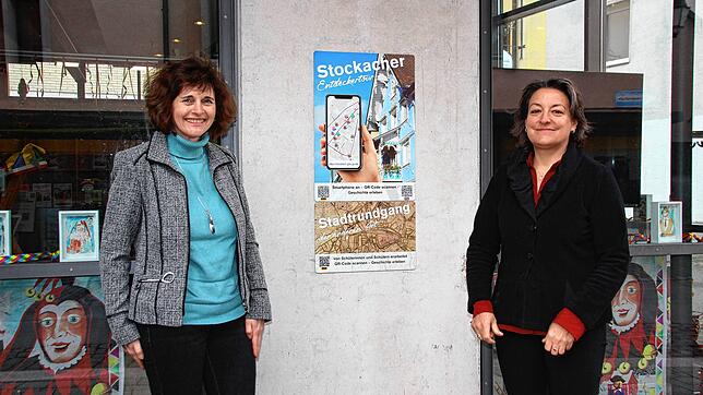 Die neue Wirtschaftsförderin der Stadt Stockach, Regina Schlecker (links), und die neue Kulturamtsleiterin Corinna Bruggaier (rechts) ...