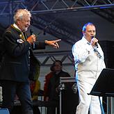 Zwei Erzfasnachter als Musical-Darsteller (von links): Norbert Heizmann und Jürgen Greis.