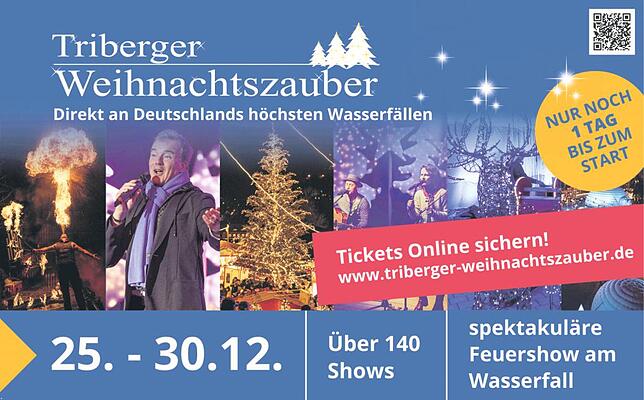 Bild 1: TWZ - Triberger Weihnachtszauber: Mammut-Showprogramm an sechs Tagen