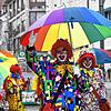 Sonnen- oder Regenschirm? Wie hier für die Villinger Südstadtclowns könnte es sich an manchen Tagen in der Fasnet anbieten, einen ...
