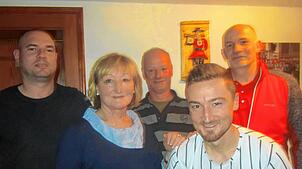 Unser Bild zeigt von links Simon Keller, Hasenchefin Marlies Aschmann, Werner Elsässer, Christian Aschmann und Michael Vetter. Bild: ...