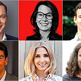 Die Kandidaten für den Wahlkreis Waldshut (von links oben): Felix Schreiner (CDU), Rita Schwarzelühr-Sutter (SPD), Jan-Lukas Schmitt ...