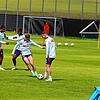 Im Training der Spanier herrscht eine ausgelassene Stimmung. Bild: Esteban Waid