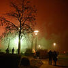 Weiter als bis zur nächsten Straßenlaterne reichte der Blick in der Silvesternacht vor lauter Nebel kaum.